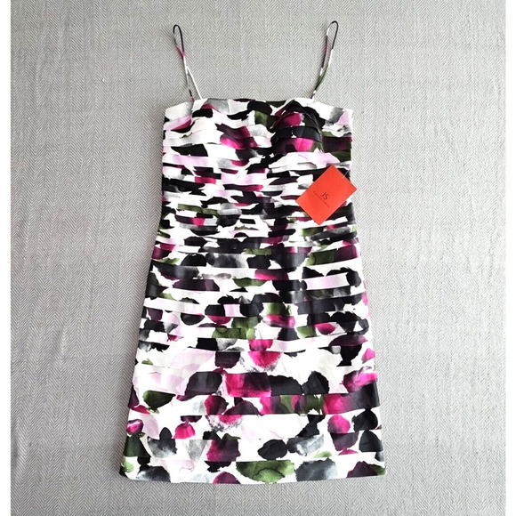 J.S. Collection Boutique Dress Size 12 Tiered Bodycon Purple Cocktail Party - Picture 1 of 16